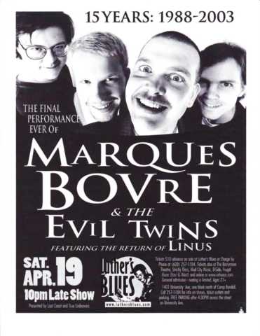 Marques Bovre and the Evil Twins, April 19, 2003